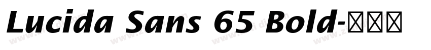Lucida Sans 65 Bold字体转换